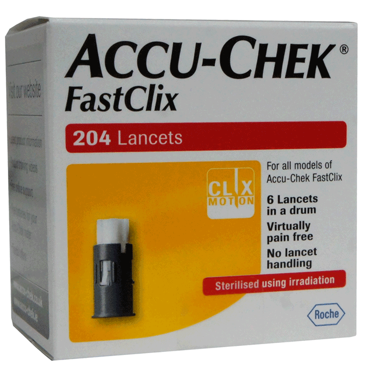 AccuChek Mobile Test Strips 2 x 50 + FastClix x 204 Lancets
