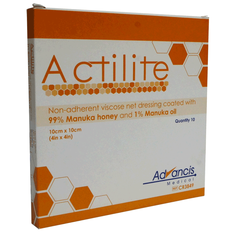 Actilite Manuka Honey Wound dressings 10cm x 10cm x 10