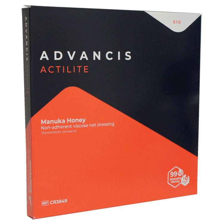 Actilite Manuka Honey Wound dressings 10cm x 10cm x 10