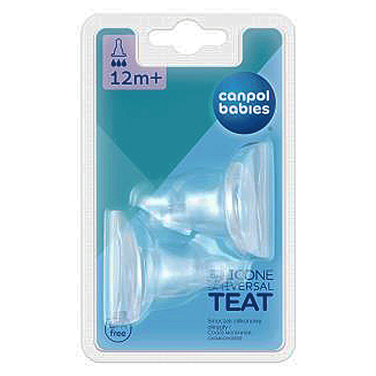 Canpol Silicone Teats x 2 - 12 Months Plus - Fast Flow