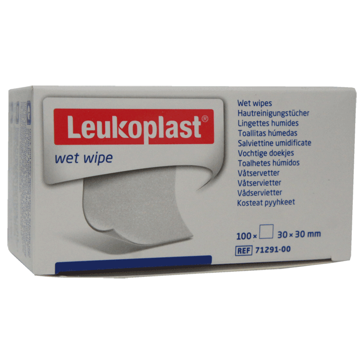 Leukoplast Wet Wipes x 100 - 30mm x 30mm