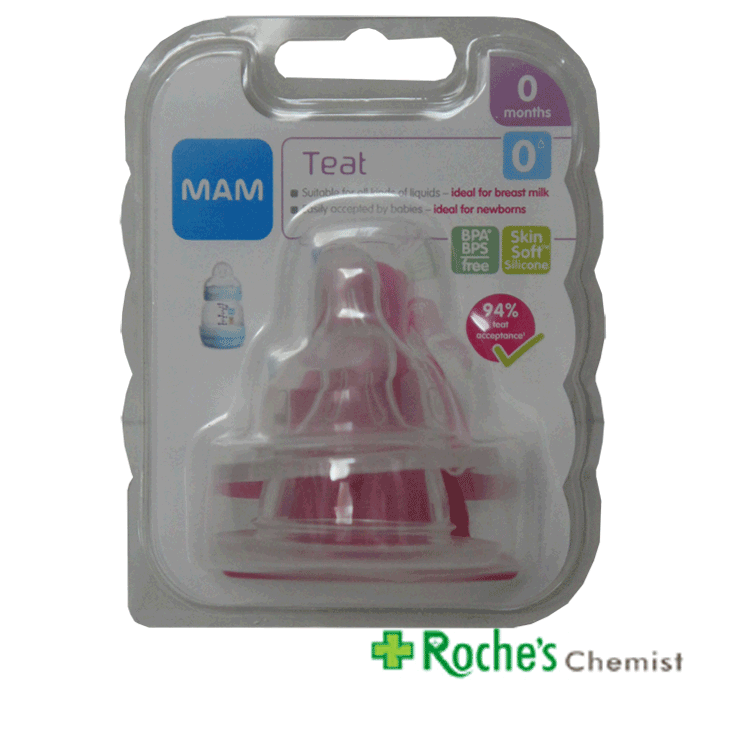 MAM Silicone Teats x 2 - 4 Stages - Stage 0, 1, 2 and 3