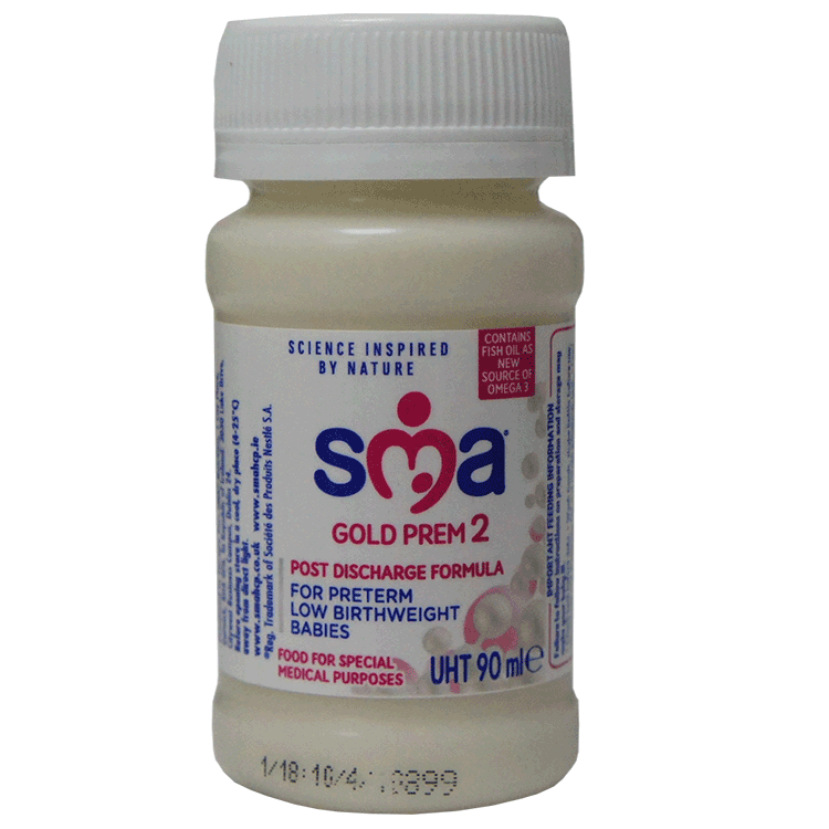 SMA Gold Prem Ready to Use  90ml x 32 cartons + Cow & Gate Premature Teats x 32