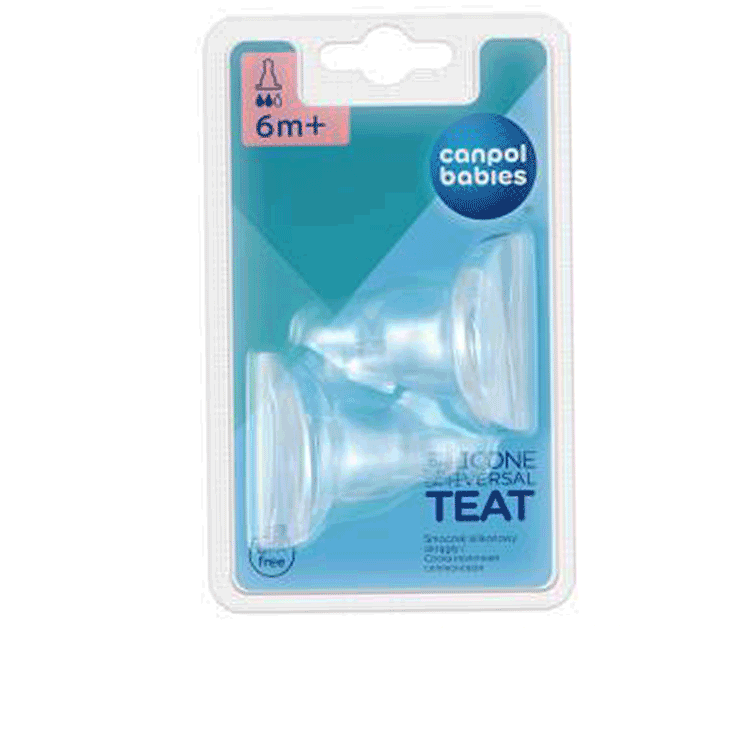 Canpol Silicone Teats x 2 - 6 Months + - Medium Flow