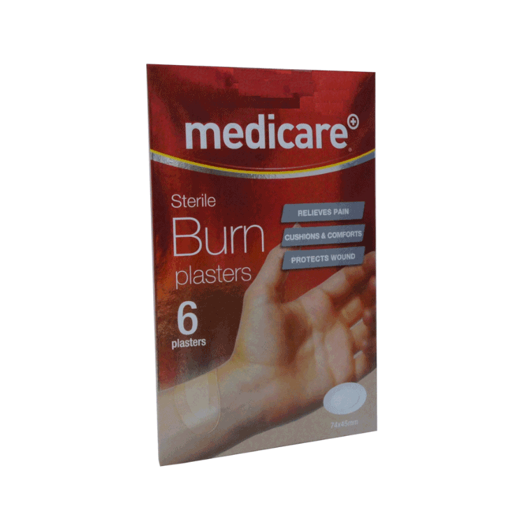 Medicare Burn Plasters x 6 - To soothe burns and scalds